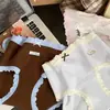 5172 color caramelo retro, bloques de color, fino, dulce, algodón puro, ropa interior para mujer, amigable con la piel, ajustado a la cadera, bragas de triángulo de talle medio para niñas, estilo nuevo