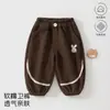 Roupas infantis para primavera e outono, roupas casuais retrô para passeios para meninas fofas de 0 a 3 anos, calças para meninas, roupas infantis de Anyang