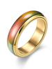Anillo de color de manta térmica de Amazon, anillo de pareja giratorio, joyería popular coreana para manos, venta al por mayor