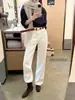 Su Xinlan/YOUMO Colección Otoño Estilo Old Money Jeans Sencillos de Tejido Elástico en Cuatro Direcciones Pierna Recta Ajustados 17522 (con cinturón)