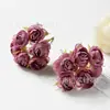 Ramo Simulado de Bolsitas de Té Pequeñas, Ramo de Flores Individuales, Flores Artificiales de Seda, Materiales Hechos a Mano para DIY, Decoración de Caja de Regalo, Decoración de Boda