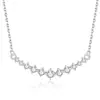 Collar de plata pura s925 con moissanita color D para mujer con colgante de sonrisa, cadena para la clavícula, venta caliente transfronteriza, venta al por mayor en transmisión en vivo, accesorios de plata