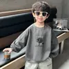Sudadera de Otoño para Niños Q121 Nuevo Estilo Coreano Top de Moda para Niños Pequeños Ropa Informal de Punto para Niños