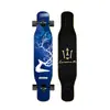 Skate Longboard de 44 Pulgadas para Principiantes, Hombres y Mujeres, Adultos, Tabla de Baile Doblemente Curva Profesional, Monopatín de Cuatro Ruedas de Madera de Arce para Jóvenes