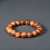 Madera de Tuya Negra Aceitada Envejecida Alto Contenido de Aceite Material Viejo Taihang Cuentas Budistas 12mm Pulsera de Círculo Único Al por Mayor