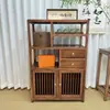 Nuevo Juego de Mesa y Sillas de Madera Maciza Estilo Chino para Balcón Mesa de Té para Secado de Té de Oficina Mesa Pequeña para Apartamento Sala de Estar Mesa de Té Gongfu