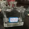 Frasco quadrado plano transparente para aromaterapia, frasco difusor de interior estilo ins, frasco de fragrância de rattan sem chama, frasco difusor de vidro com fundo grosso