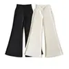 Pantalones de pierna ancha plisados de cintura alta, de celebridad de internet, dulces y picantes, que realzan la figura, para un look puro y seductor, ropa casual de vacaciones, pantalones acampanados sencillos