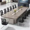 Móveis de escritório, mesa, estilo painel, retangular, mesa de conferência grande, mesa longa, design simples e moderno, conjunto de mesa e cadeiras para reunião