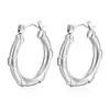 Moda Europeia e Americana Brincos Transfronteiriços Sentido Avançado Ouro 18K Aço Inoxidável com Pressão de Óleo Temperamento Feminino Versátil Brincos de Titânio