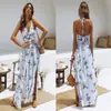 2023 Nuevo Vestido Largo de Playa Sexy con Tirantes para Mujer Amazon, Cuello en V, Vestido Estampado, Verano Elegante
