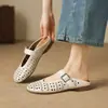 2026 Nuevo Estilo Zapatos Mary Jane Franceses Retro Calados con Correa Única, Planos, Cómodos, Transpirables Pantuflas, Zapatos Hechos a Mano, Talla Grande