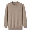 Suéter de cachemira para hombre, 100% cachemira, primavera y otoño, recién llegado, prenda juvenil de primera línea, cuello redondo, manga larga, suéter de punto básico.