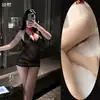 Lingerie Sexy de Renda Rosa Restrição Saia Bodycon Transparente qqny Sedutora Uniforme para Mulher que Não Precisa Tirar Dropshipping