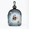 Bolsa de Monedas con Estampado de Fútbol Copa Mundial 2026 Cremallera Entrenamiento al Aire Libre Bolsa para Comida de Perro Almacenamiento Bolsita para Auriculares Mini