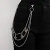 Cadena para Pantalones Hip-Hop Versátil Metal Hueco Estrella de Cinco Puntas Multicapa Accesorio Cadena de Cintura Estrella Ins Moda Europea y Americana Tendencia para Mujeres