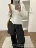 Cardigã de tricô com gola redonda para mulheres, novo estilo outono e inverno, casaco suéter solto e macio, top simples e versátil estilo coreano que afina