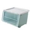 Caja de almacenamiento extragrande de plástico con apertura lateral y apertura frontal, organizador de juguetes para niños, caja de almacenamiento con tapa, caja de almacenamiento para ropa