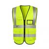 Chaleco Reflectante Personalizado Multibolsillos Sitio de Construcción Construcción Chaleco de Seguridad Reflectante Uniforme de Trabajo de Construcción Nocturna Fluorescente