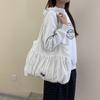 2025 Nuevo Estilo Coreano Dulce Bolso Tote de Gran Capacidad Texturizado Femenino Bolso de Hombro Bolso de Lona Coreano