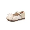 Zapatos de Princesa con Lazo para Niñas 2026 Nuevos de Primavera Zapatos Individuales de Suela Suave para Bebés Niñas, Zapatos Pequeños de Cuero, Zapatos Casuales, Mocasines