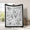 Manta DIY para Colorear Personalizada Transfronteriza Dibujo a Líneas Blanco y Negro Manta de Graffiti Manta de Pintura Interactiva Padre-Hijo para Niños Amazon