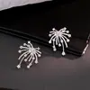 Pendientes de Perla Estilo Coreano Fuegos Artificiales Retro, Pendientes de Cobre de Moda y Versátiles, Pendientes Franceses Exquisitos de Lujo Ligero y de Alta Gama