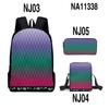 Animação 3D Cross-border do que você bonito Blade Schoolbag Crossbody Bag Pencil Bag Mochila de personagem impressa de três peças