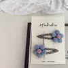 Nuevo Lindo Pequeño Flor Niños Pasador Diadema Par Pasador Pinza Lateral Pinza BB Banda de Goma