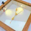 Pulseira e Colar de Cabacinha da Sorte Banhados a Ouro Mais Vendidos no TikTok para Mulheres, Estilosos e Versáteis, Atacado