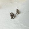 Aretes Coreanos Nuevos Noche Gris Berlín en forma de C Retro Diseño Nicho Lujo Ligero Zirconia Venta al por Mayor de Fábrica