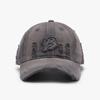 Gorra de Béisbol para Hombre con Bordado de Parche de Letra Estilo Europeo y Americano Desgastado, Gorra de Pico de Pato Lavada para Mujer de Techo Suave para Exteriores con Protección Solar