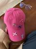 Avena cacao primavera dopamina dulce lindo lazo gorra de béisbol gorra con visera celebridad de internet sombrero estilo universitario femenino