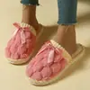 Ventas Directas de Fábrica Pantuflas de Interior y Exterior Cálidas Antideslizantes de Pana Cómodas Suela Suave Venta al por Mayor Transfronteriza Personalización