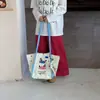 Nueva Bolsa de Lona para Niños con Estampado de Dibujos Animados Lindos, Bolso de Hombro Único para Niños Pequeños y Bebés, Bolsa Tipo Cubo para Snacks de Gran Capacidad para Salidas