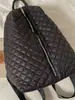Nova Moda Outono 2026 Mochila de Commuter Feminina Padrão Clássico de Diamante Grande Capacidade Mochila Casual Mochila de Viagem