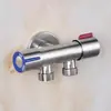 Válvula triangular aço inoxidável 304 água quente e fria doméstico interruptor de válvula para aquecedor de água de vaso sanitário 1/2 polegada válvula de corte um-em-um-saída