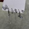 Conjunto de 6 pendientes de mariposa, elegantes y frescos, con un diseño único de nicho para mujer, pendientes de amor, ligeros, lujosos y delicados.