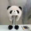 Chapéu de Pelúcia Imitação de Visão para Crianças Desenho Animado Panda Outono e Inverno Venda Quente Transfronteiriça Moda Engrossado Quente Mulheres