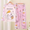 Pijama infantil para niñas y niños, de manga larga y pantalón largo, temática de bruja de dibujos animados, conjunto de ropa de casa del sudeste asiático