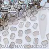 4*6mm Fundo Plano Mahjong Famoso na Internet Série Deslumbrante Vidro de Cristal Irregular Pedras Strass para Unhas Decorações de Unhas Usáveis Atacado