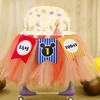 Bandera de cola de golondrina para fiesta de bebé de un año, bandera de cumpleaños, silla creativa, mesa, bandera decorativa, pancarta de cumpleaños, flor