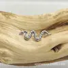 Pendientes Pequeños de Serpiente con Textura de Titanio Astmf-136 Titanio G23 Rosca Interna de Titanio Labio Pulido Piercing para Labio Accesorios de Joyería para Piercing Cabeza