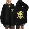 Sudadera con cremallera de anime Otoño e Invierno One Piece Chaqueta de forro polar impresa de Solon Sudadera deportiva casual para hombre y mujer