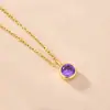 Joyería de plata 925 transfronteriza europea y americana cadena de clavícula de piedra del mes 12 cadena de un solo diamante circonita lujo ligero colgante DIY venta al por mayor