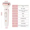 Barbeador elétrico feminino para cuidados íntimos, dispositivo tudo-em-um para aparar e depilar pelos das axilas, partes íntimas e pelos pubianos