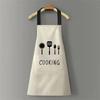 Delantal de Cuchillo y Tenedor Cocina Hogar Cocinar Impermeable y a Prueba de Aceite Limpieza de Manos Nuevo Estilo Boda Adulto Ropa de Trabajo Cintura de Mujer