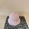 Sombrero de pescador de lana rosa mezclado estilo Ins para Otoño/Invierno 2026, de copa redonda y ala pequeña, versátil, grueso, a prueba de viento y cálido, sombrero tipo cubo tejido