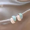 Pendientes de Gota de Color Doble para Mujer, Lujo Accesible, Versátiles, Gama Alta, Pendientes de Nicho y Únicos, Joyería de Oreja Elegante y Versátil