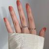 Anillo Combinado de Plata Esterlina s925 Flor Lazo Amor para Mujer ins Moderno Viento Frío Nicho Dedo Índice Anillo de Lujo Ligero